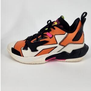 Jordan Why Not Zer0.4 Basketball Shoe Pale Ivory Alpha Orange Volt Black 10.5